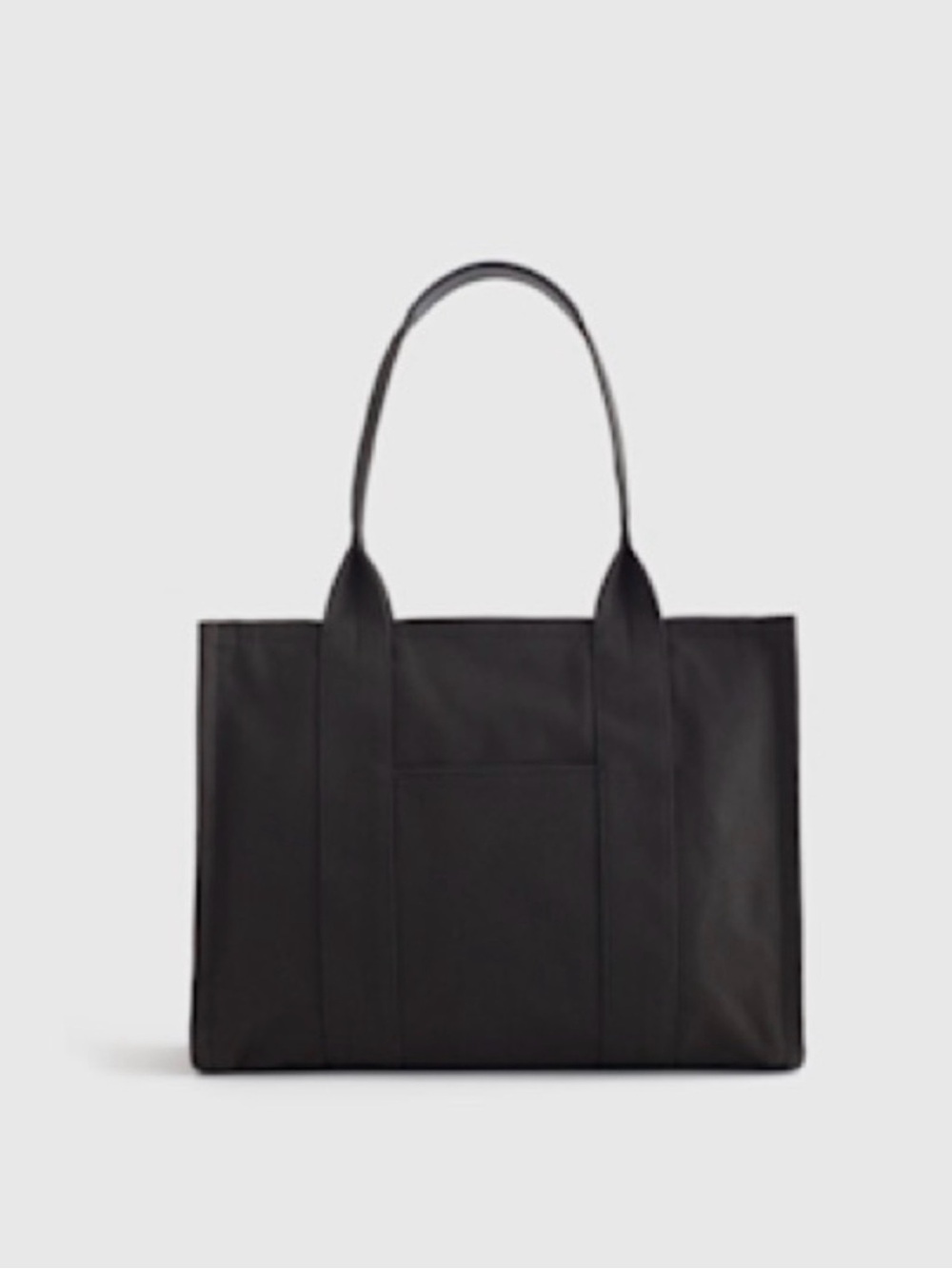 Quince Organic Cotton Canvass  large Tote in Black 391